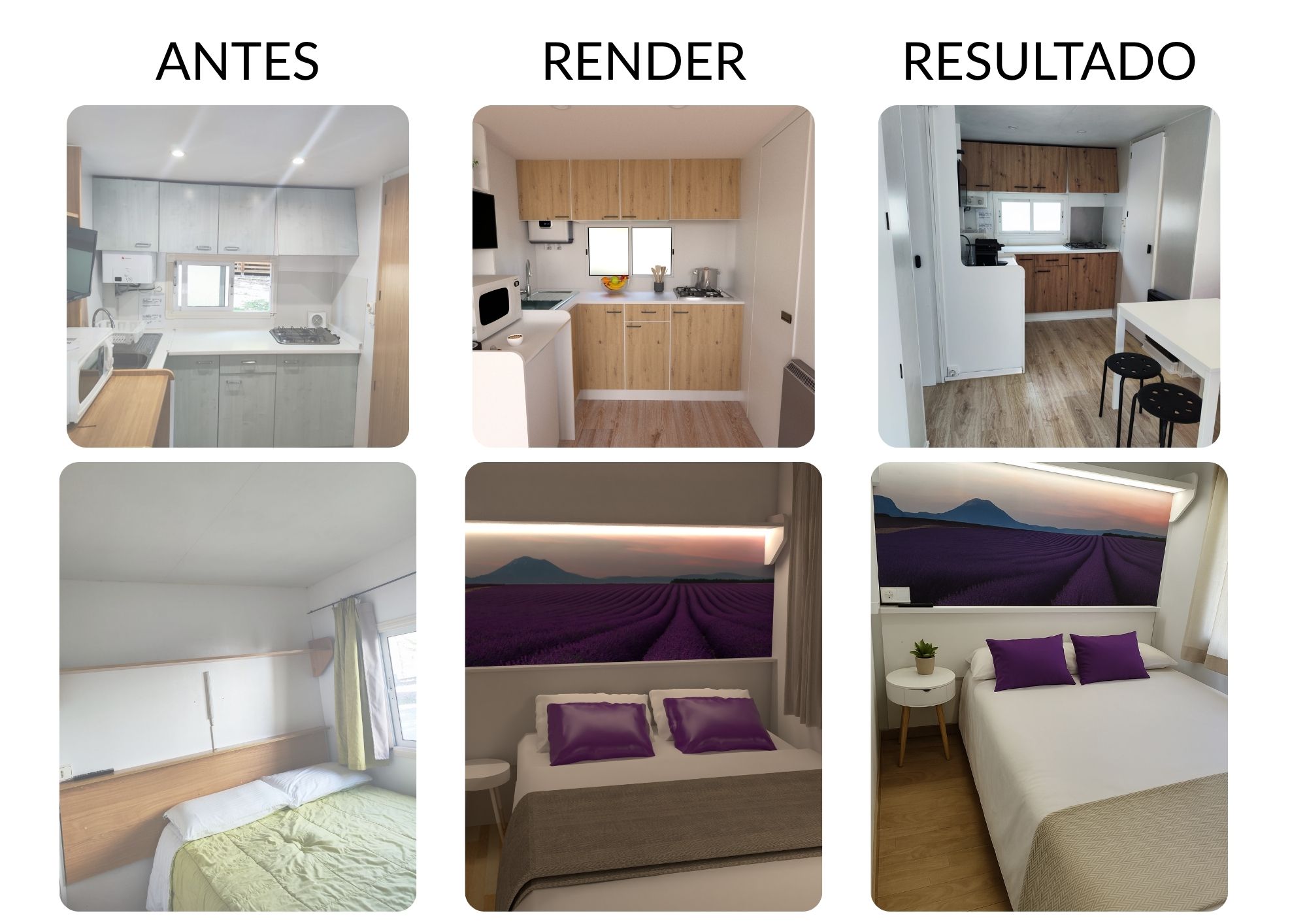Interiorismo para campings y reforma de bungalows en Decousi